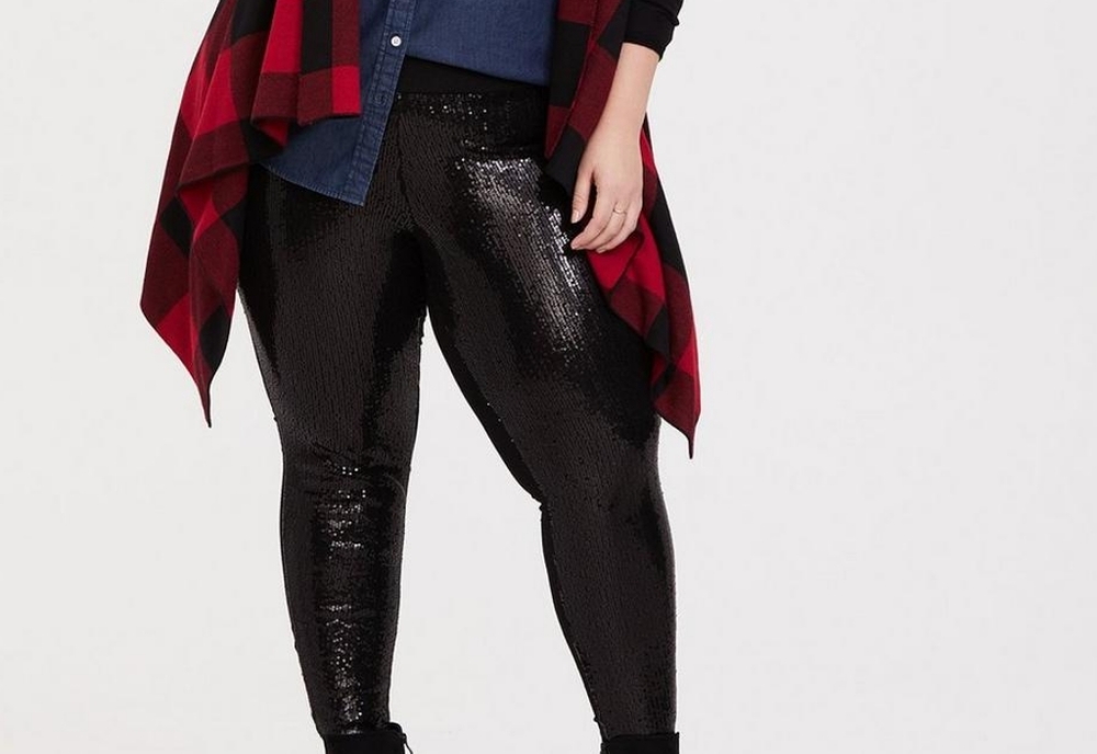 Torrid Nwt black sequin leggings 1 or 51